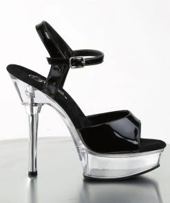Pleaser Direct Larger Size Shoes Allure 609 Black Patent And Clear Heels 9 Pleaser Direct Larger Size Shoes Allure 609 Black Patent And Clear Heels
