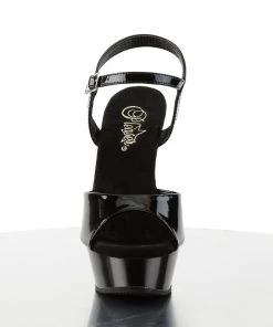 Pleaser Direct Allure 609 Black Patent Heels