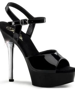 Pleaser Direct Allure 609 Black Patent Heels