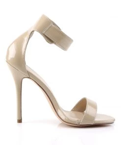 Pleaser Direct Larger Size Shoes Amuse 10 Cream Patent Ankle Strap Sandals 9 Pleaser Direct Larger Size Shoes Amuse 10 Cream Patent Ankle Strap Sandals