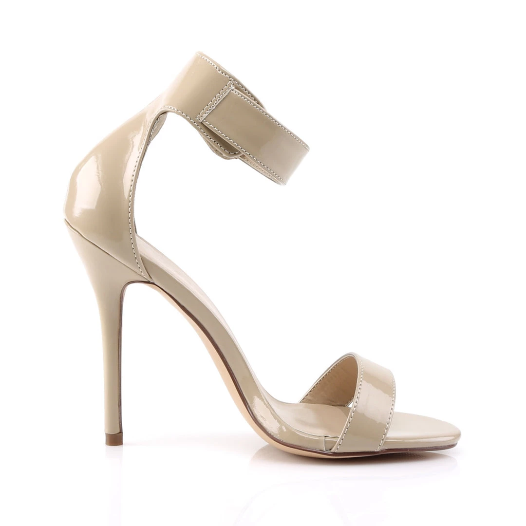 Pleaser Direct Larger Size Shoes Amuse 10 Cream Patent Ankle Strap Sandals 5 Pleaser Direct Larger Size Shoes Amuse 10 Cream Patent Ankle Strap Sandals
