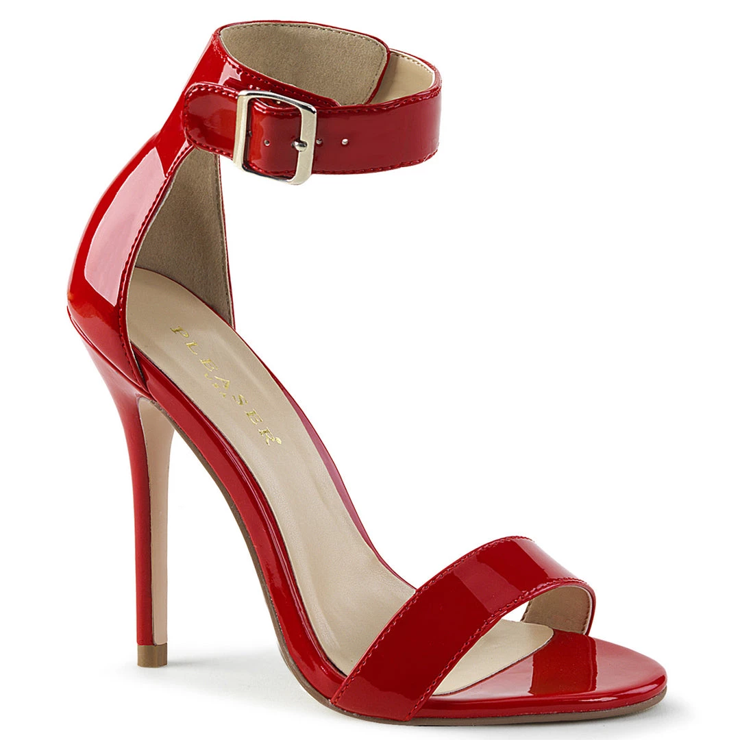 Pleaser Direct Amuse 10 Red Patent Ankle Strap Sandals Larger Size Shoes 1 Pleaser Direct Amuse 10 Red Patent Ankle Strap Sandals Larger Size Shoes