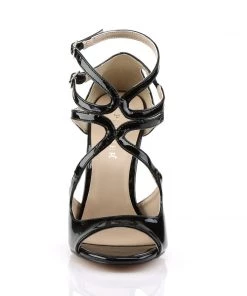 BananaShoes NEXT DAY DELIVERY | Amuse 15 Black Strappy Peep Toe Sandal | UK 5