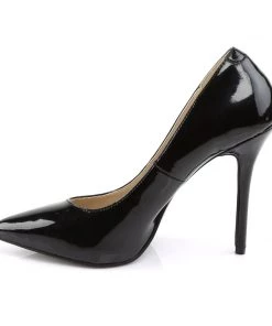 Pleaser Direct Amuse 20 Black Patent Court Shoes