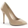 Pleaser Direct Larger Size Shoes Amuse 20 Cream Patent Court Shoes
