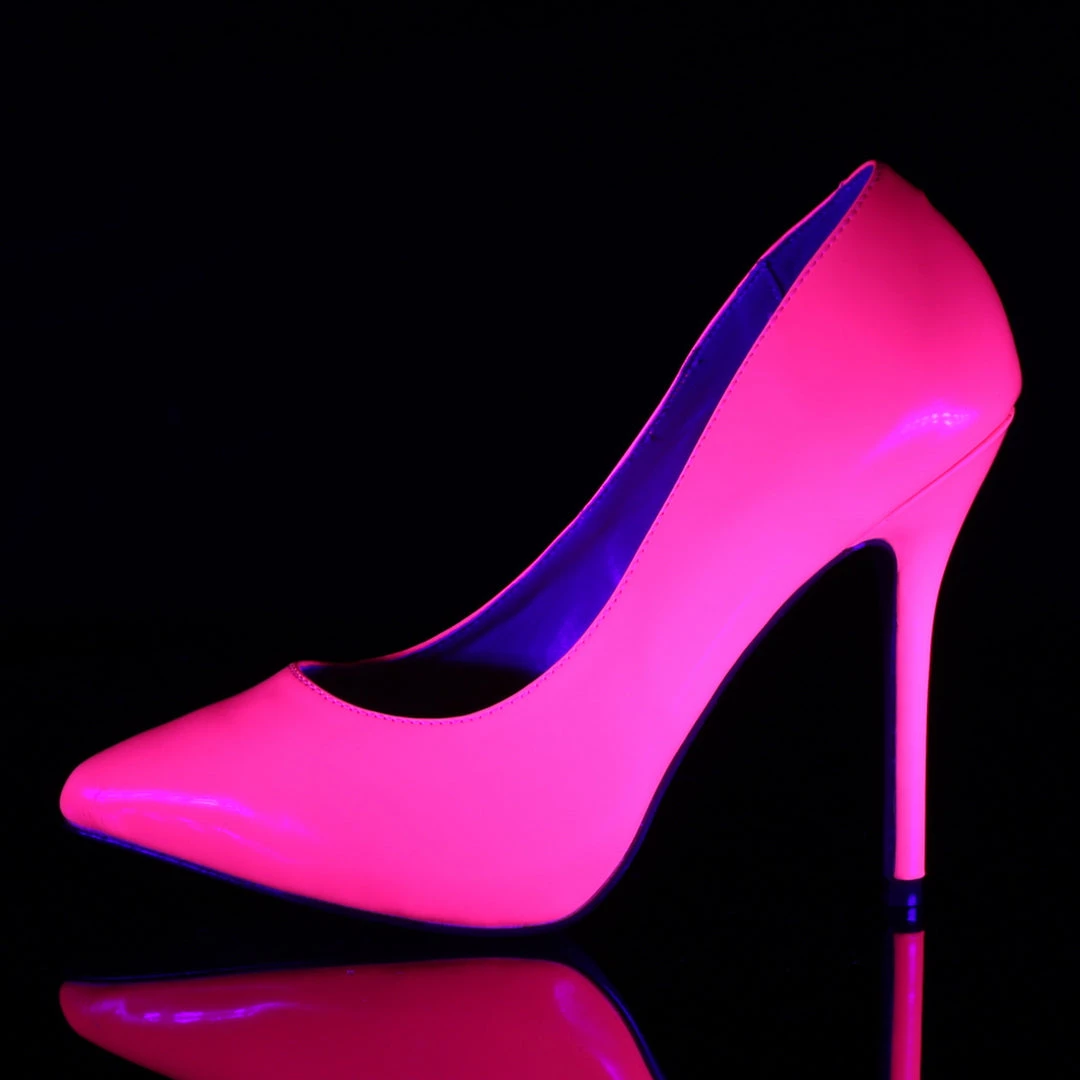 Pleaser Direct Amuse 20 Neon Fuchsia Patent Hidden Platform Court Stiletto Heels 3 Pleaser Direct Amuse 20 Neon Fuchsia Patent Hidden Platform Court Stiletto Heels