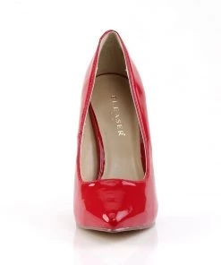 Pleaser Direct Amuse 20 Red Patent Court Shoes Larger Size Shoes