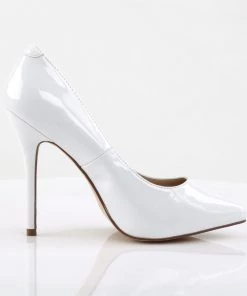 Pleaser Direct Larger Size Shoes Amuse 20 White Patent Hidden Platform Court Stiletto Heels 9 Pleaser Direct Larger Size Shoes Amuse 20 White Patent Hidden Platform Court Stiletto Heels