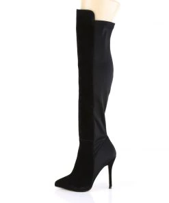 Pleaser Larger Size Shoes AMUSE 2018 Black Knee High Boots