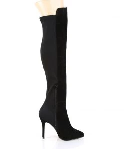 Pleaser Larger Size Shoes AMUSE 2018 Black Knee High Boots