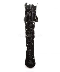Pleaser Direct Amuse 2020 Black Velvet Boots
