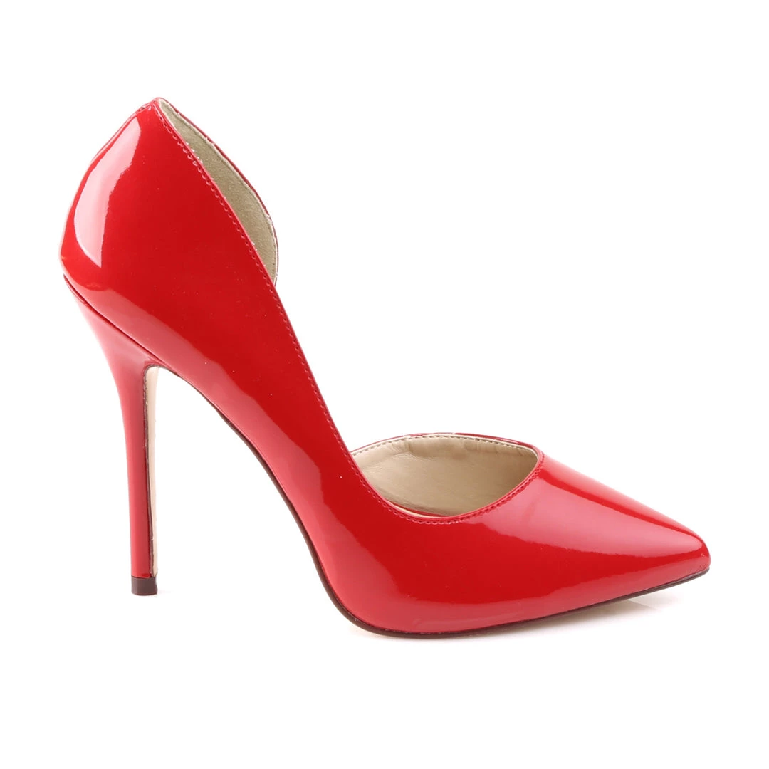 Pleaser Direct Amuse 22 Red Patent D'Orsay Stilettos 5 Pleaser Direct Amuse 22 Red Patent D'Orsay Stilettos