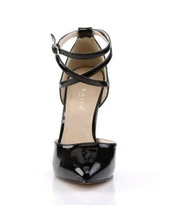 Pleaser Direct Larger Size Shoes Amuse 25 Black Patent High Heels
