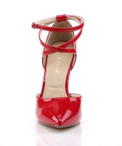 Pleaser Direct Amuse 25 Red Patent High Heels Larger Size Shoes