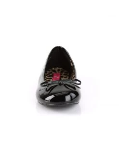 Pleaser Direct Anna 01 Black Patent Ballet Flats