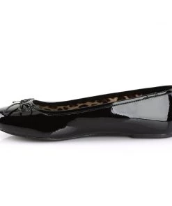 Pleaser Direct Anna 01 Black Patent Ballet Flats