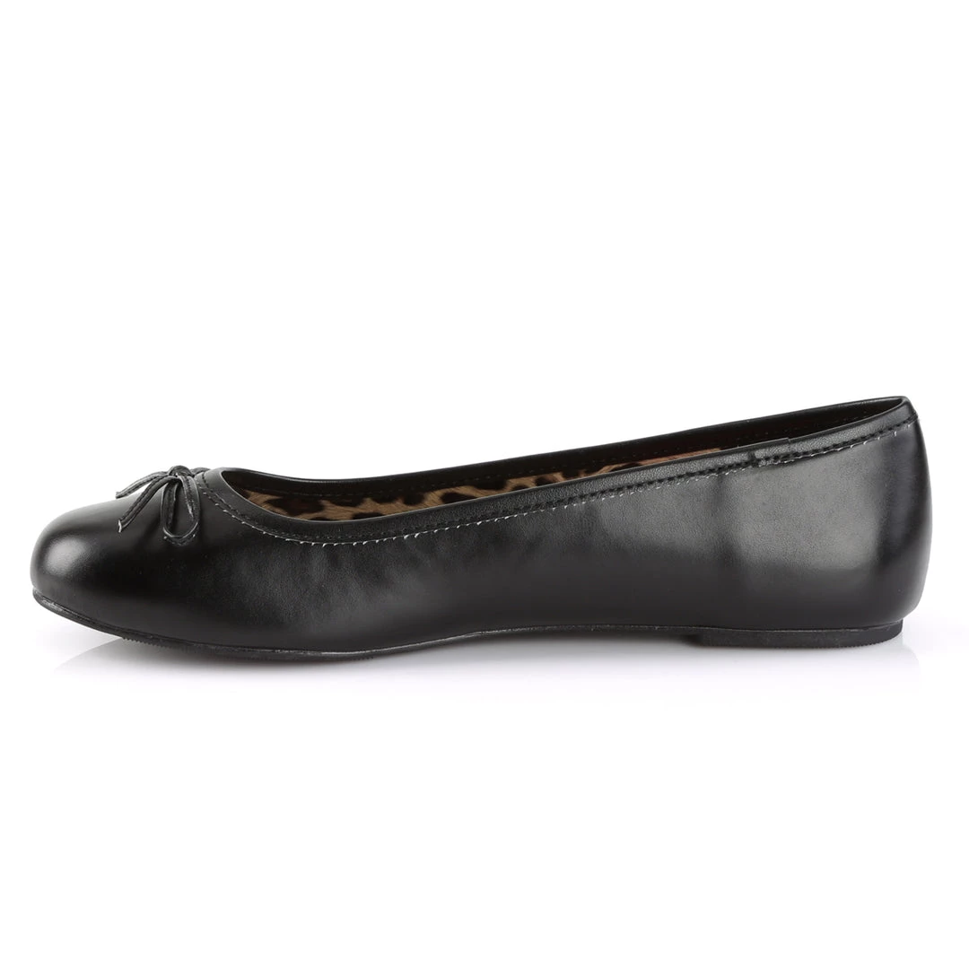 Pleaser Direct Larger Size Shoes Anna 01 Black Matte Ballet Flats 3 Pleaser Direct Larger Size Shoes Anna 01 Black Matte Ballet Flats