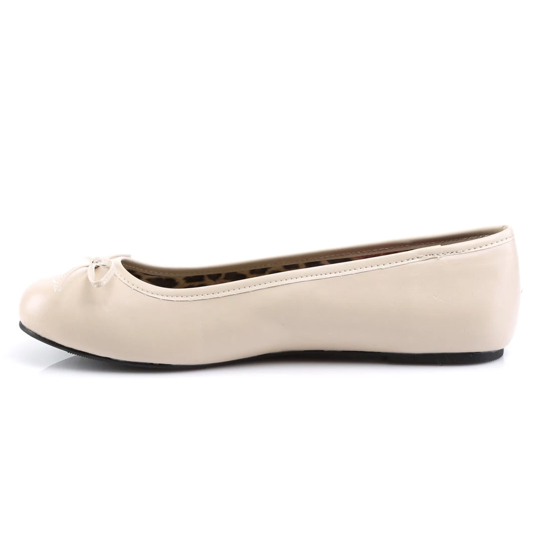 Pleaser Direct Larger Size Shoes Anna 01 Nude Patent Ballet Flats 3 Pleaser Direct Larger Size Shoes Anna 01 Nude Patent Ballet Flats