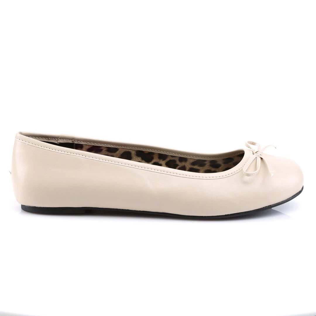 Pleaser Direct Larger Size Shoes Anna 01 Nude Patent Ballet Flats 5 Pleaser Direct Larger Size Shoes Anna 01 Nude Patent Ballet Flats