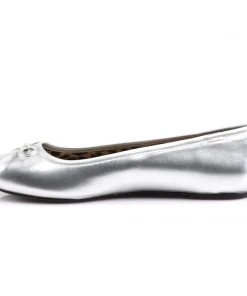 Pleaser Direct Anna 01 Silver Matte Ballet Flats 7 Pleaser Direct Anna 01 Silver Matte Ballet Flats