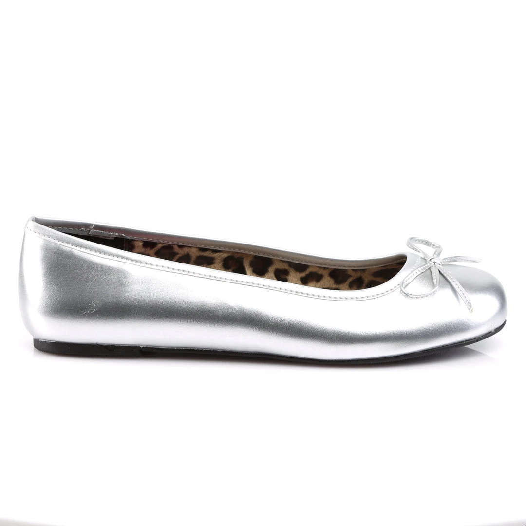 Pleaser Direct Anna 01 Silver Matte Ballet Flats 5 Pleaser Direct Anna 01 Silver Matte Ballet Flats