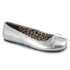 Pleaser Direct Anna 01 Silver Matte Ballet Flats