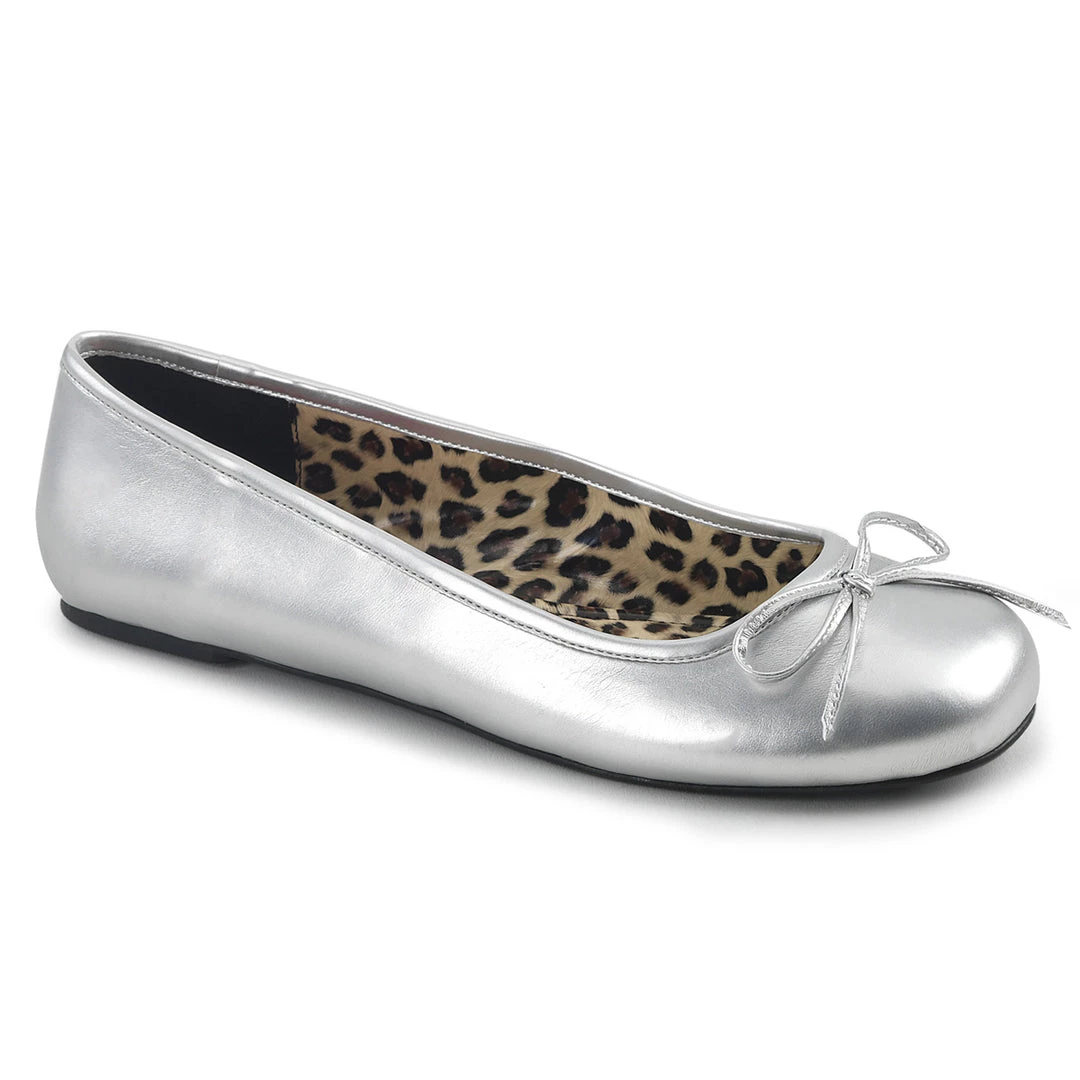 Pleaser Direct Anna 01 Silver Matte Ballet Flats 1 Pleaser Direct Anna 01 Silver Matte Ballet Flats