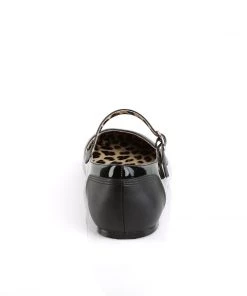 Pleaser Direct Anna 02 Black Patent Mary Jane Flats Larger Size Shoes