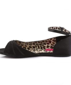 Pleaser Direct Anna 03 Black Matte Ballet Flats