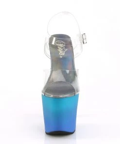 Pleaser ARIEL 708OMBRE Green / Blue Vegan 7" - 7 1/2" Heel New Arrivals