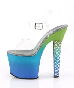 Pleaser ARIEL 708OMBRE Green / Blue Vegan 7