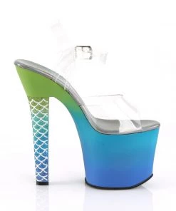 Pleaser ARIEL 708OMBRE Green / Blue Vegan 7