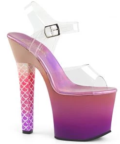 Pleaser ARIEL 708OMBRE Pink / Purple Vegan 7" - 7 1/2" Heel