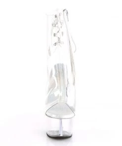 Pleaser Direct Aspire 1018C Clear Peep-Toe Boots