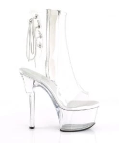 Pleaser Direct Aspire 1018C Clear Peep-Toe Boots