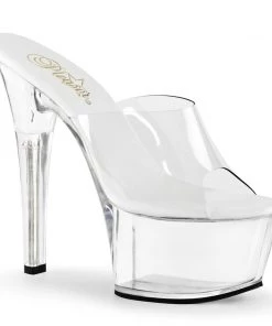 Pleaser Direct Aspire 601 Clear Platform Heels