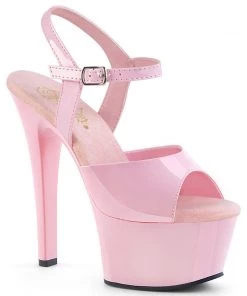 Pleaser Direct Aspire 609 Baby Pink Platforms