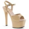 Pleaser Direct Larger Size Shoes Aspire 609 Nude Pole Dancing Platform Heels