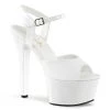 Pleaser Direct Aspire 609 White Platforms