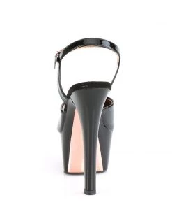 Pleaser Direct Larger Size Shoes Aspire 609TT Black Patent & Rose Gold Chrome Platforms 8 Pleaser Direct Larger Size Shoes Aspire 609TT Black Patent & Rose Gold Chrome Platforms
