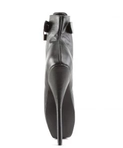 Pleaser Direct Ballet 1025 Black Leather Ankle Boots