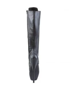 Pleaser Direct Ballet 2020 Black Leather Knee High Boots Larger Size Shoes