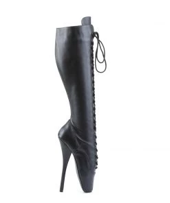 Pleaser Direct Ballet 2020 Black Leather Knee High Boots Larger Size Shoes