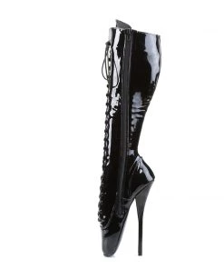 Pleaser Direct Larger Size Shoes Ballet 2020 Black Patent Knee High Boots
