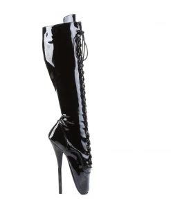 Pleaser Direct Larger Size Shoes Ballet 2020 Black Patent Knee High Boots