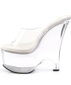 Pleaser Direct Beau 601 Clear Platform Wedges 7 Pleaser Direct Beau 601 Clear Platform Wedges