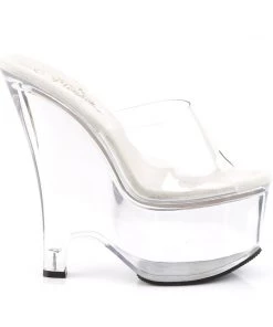 Pleaser Direct Beau 601 Clear Platform Wedges 9 Pleaser Direct Beau 601 Clear Platform Wedges