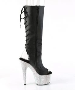 Pleaser Larger Size Shoes BEJEWELED 2018 7 Black / Silver Vegan Knee High Boots 9 Pleaser Larger Size Shoes BEJEWELED 2018 7 Black / Silver Vegan Knee High Boots