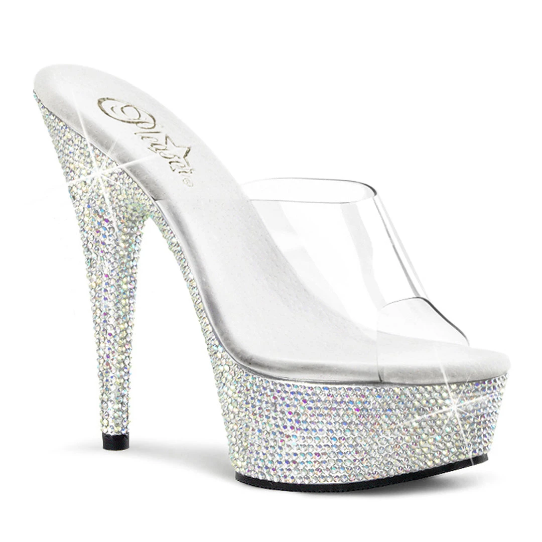 Pleaser Direct Larger Size Shoes Bejeweled 601DM Silver Rhinestones Heels 1 Pleaser Direct Larger Size Shoes Bejeweled 601DM Silver Rhinestones Heels