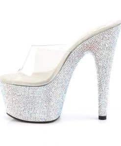 Pleaser Direct Bejeweled 701DM Silver Rhinestones Platform Heels
